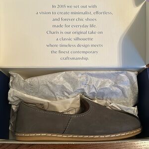 Charix loafer, graphite suede, size 37.5